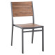 Καρεκλα αλουμινιου saga hm6063.02 σκουρο γκρι με polywood 46x52x86υεκ. **