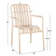 Πολυθρονα αλουμινιου rachel hm6088.04 σαμπανι 63x58x85υεκ. **