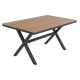 Τραπεζι αλουμινιου ορθογωνιο tawnee hm6037.01 ανθρακι-polywood φυσικο 150x89,5x73υ **