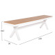 Παγκακι αλουμινιου tawnee hm6040.02 λευκο-polywood καθισμα φυσικο 220x36x44,5υεκ. **