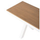 Παγκακι αλουμινιου tawnee hm6040.02 λευκο-polywood καθισμα φυσικο 220x36x44,5υεκ. **