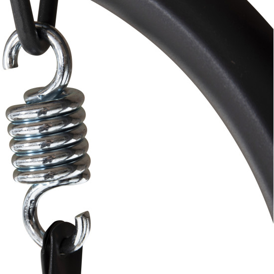 Κουνια 3θεσια με σκιαστρο likid hm5979.02 μεταλλο γκρι-καφε υφασμα 174x110x200υ **