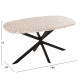 Τραπεζι οβαλ rodden hm11903.03 με werzalit terrazzo-μαυρη χιαστι βαση 146x94x75υεκ **
