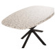 Τραπεζι οβαλ rodden hm11903.03 με werzalit terrazzo-μαυρη χιαστι βαση 146x94x75υεκ **