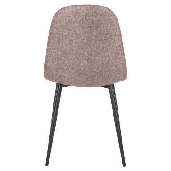 ΚΑΡΕΚΛΑ LEONARDO HM00100.28 ΥΦΑΣΜΑ ΣΚΟΥΡΟ ΜΠΕΖ & ΜΑΥΡΑ ΜΕΤΑΛ. ΠΟΔΙΑ 42x49,5x89Υεκ. - 4τεμ **