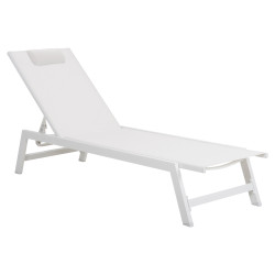 Ξαπλωστρα αλουμινιου με μαξιλαρι rabia hm5982.01 σε λευκο 191,5x60x89,5υεκ. ** Ξαπλωστρα αλουμινιου με μαξιλαρι rabia hm5982.01 σε λευκο 191,5x60x89,5υεκ. **