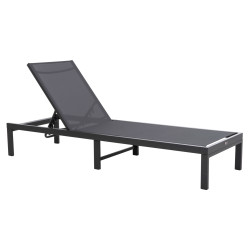 Ξαπλωστρα αλουμινιου thatcher hm5983.03 ανθρακι σκελετοσ & textilene 196,5x64,5x92υεκ **