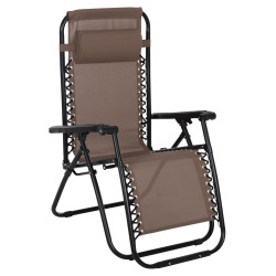ΠΟΛΥΘΡΟΝΑ RELAX COMPANION HM5095.14 ΣΑΜΠΑΝΙ TEXTILENE-ΜΑΥΡΟ ΜΕΤΑΛΛΟ 67x145x110Υεκ. - 2τεμ **