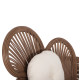Πολυθρονα circe hm9883 rattan καφε-μαξιλαρια εκρου 100x74x112,5υεκ. **