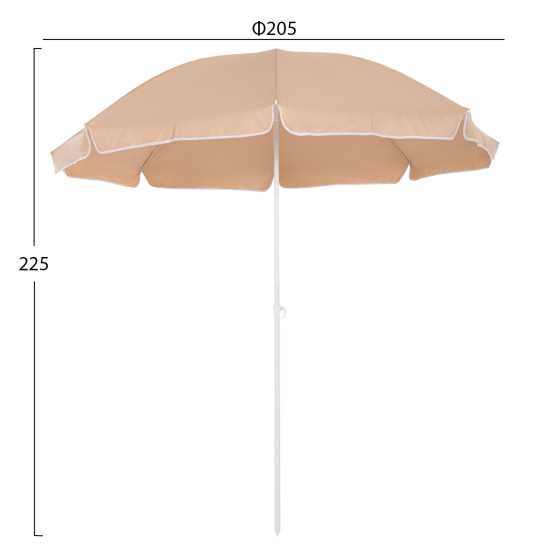 Ομπρελα θαλασσησ randall 8 fiberglass ακτινεσ 2.00μ hm6015.04 moka **