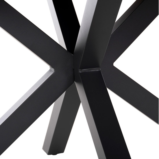 Τραπεζι στρογγυλο εξ.χωρου moril hm6041.01 αλουμινιο ανθρακι-polywood φυσικο φ120εκ. **