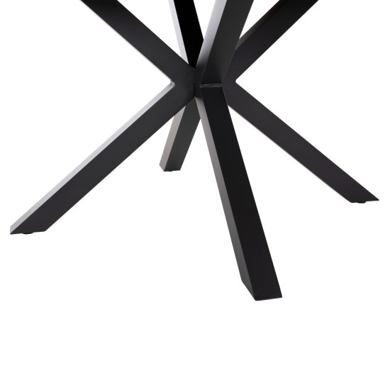 Τραπεζι στρογγυλο εξ.χωρου moril hm6041.01 αλουμινιο ανθρακι-polywood φυσικο φ120εκ. **