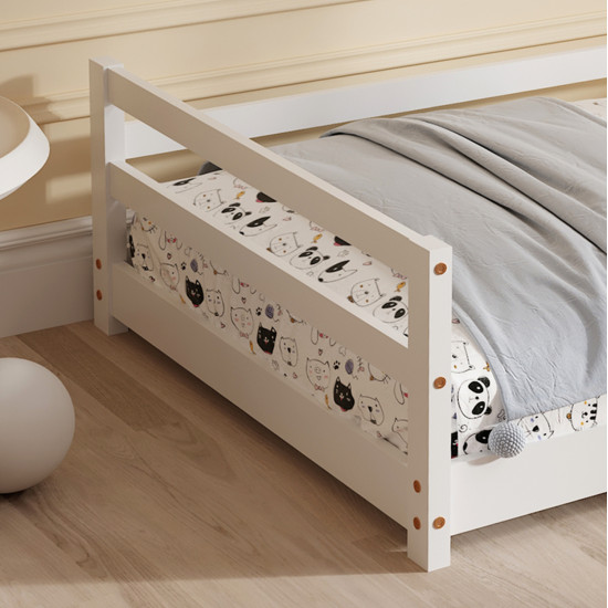 Κρεβατι παιδικο houser hm676.03 τ.montessori ξυλο πευκο λευκο- 190x90εκ **