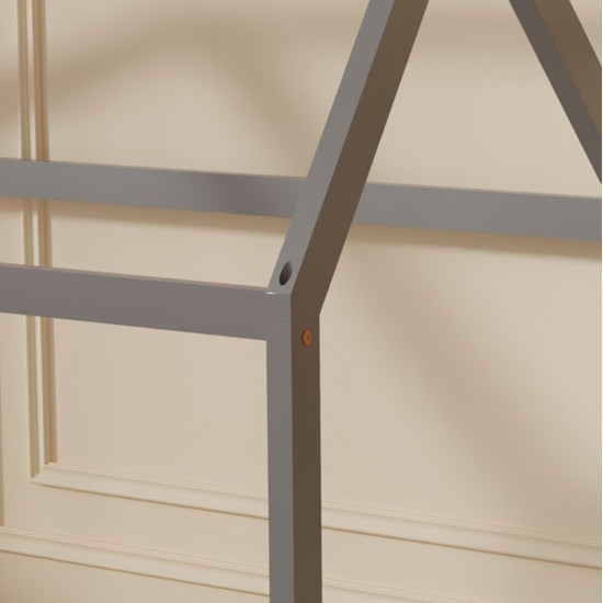 Κρεβατι παιδικο pepe hm677.05 τ.montessori ξυλο πευκο γκρι- 190x90εκ **