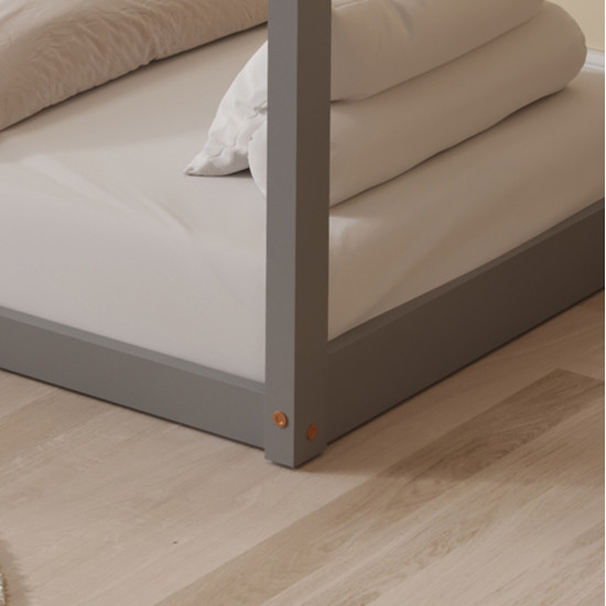 Κρεβατι παιδικο pepe hm677.05 τ.montessori ξυλο πευκο γκρι- 190x90εκ **