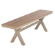 Παγκακι αλουμινιου tawnee hm6038.04 σαμπανι-polywood καθισμα φυσικο 150x36x45υεκ. **