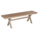 Παγκακι αλουμινιου tawnee hm6038.04 σαμπανι-polywood καθισμα φυσικο 150x36x45υεκ. **