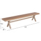 Παγκακι αλουμινιου tawnee hm6040.04 σαμπανι-polywood καθισμα φυσικο 220x36x44,5υεκ. **