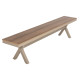 Παγκακι αλουμινιου tawnee hm6040.04 σαμπανι-polywood καθισμα φυσικο 220x36x44,5υεκ. **