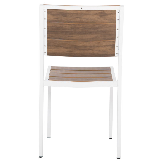 Καρεκλα αλουμινιου saga hm6063.01 λευκη με polywood 46x52x86υεκ. **