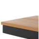 Παγκακι αλουμινιου tawnee hm6040.01 ανθρακι-polywood καθισμα φυσικο 220x36x44,5υεκ. **