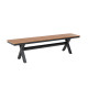 Παγκακι αλουμινιου tawnee hm6040.01 ανθρακι-polywood καθισμα φυσικο 220x36x44,5υεκ. **