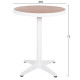 Τραπεζι αλουμινιου στρογγυλο alexa hm6086.02 λευκο-polywood top φυσικο φ60x73υεκ. **