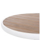 Τραπεζι αλουμινιου στρογγυλο alexa hm6086.02 λευκο-polywood top φυσικο φ60x73υεκ. **
