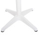 Τραπεζι αλουμινιου στρογγυλο alexa hm6086.02 λευκο-polywood top φυσικο φ60x73υεκ. **
