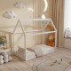 Κρεβατι παιδικο pepe hm677.03 τ.montessori ξυλο πευκο λευκο- 190x90εκ **