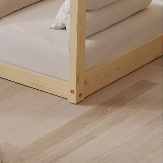 Κρεβατι παιδικο pepe hm678.01 τ.montessori ξυλο πευκο φυσικο- 140x70εκ **