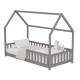 Κρεβατι παιδικο με καγκελα phyllis hm679.05 τ.montessori ξυλο πευκο γκρι-190x90εκ. **
