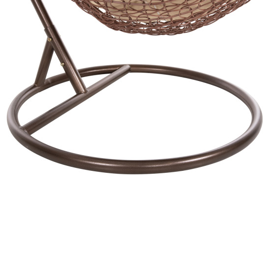 Κρεμαστη πολυθρονα φωλια millie hm5996.05 μεταλλο καφε-συνθ.rattan καφε φ95x195υεκ. **