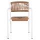 Πολυθρονα αλουμινιου ster hm5786.11 λευκη-συνθ.rattan μπεζ 55,5x53x78υεκ. **