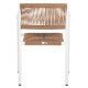 Πολυθρονα αλουμινιου ster hm5786.11 λευκη-συνθ.rattan μπεζ 55,5x53x78υεκ. **