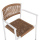Πολυθρονα αλουμινιου ster hm5786.11 λευκη-συνθ.rattan μπεζ 55,5x53x78υεκ. **