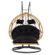 Διπλη κρεμαστη φωλια me υποποδιο gracie hm5754.02 μπεζ συνθ.rattan-γκρι μεταλ.σκελετοσ φ120x200υεκ **