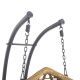 Διπλη κρεμαστη φωλια me υποποδιο gracie hm5754.02 μπεζ συνθ.rattan-γκρι μεταλ.σκελετοσ φ120x200υεκ **