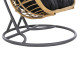 Διπλη κρεμαστη φωλια me υποποδιο gracie hm5754.02 μπεζ συνθ.rattan-γκρι μεταλ.σκελετοσ φ120x200υεκ **