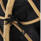 Μονη κρεμαστη φωλια me υποποδιο gracie hm5755.02 μπεζ συνθ.rattan-γκρι μεταλ.σκελετοσ φ104x200υεκ **
