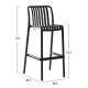 Σκαμπο bar πολυπροπυλενιου convee hm6098.02 μαυρο 38,5x49,5x102υεκ. **