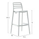 Σκαμπο bar πολυπροπυλενιου snod hm6099.01 λευκο 37,2x50x101,5υεκ. **