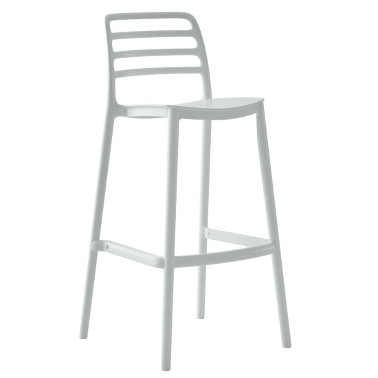 Σκαμπο bar πολυπροπυλενιου snod hm6099.01 λευκο 37,2x50x101,5υεκ. **