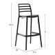 Σκαμπο bar πολυπροπυλενιου snod hm6099.02 μαυρο 37,2x50x101,5υεκ. **