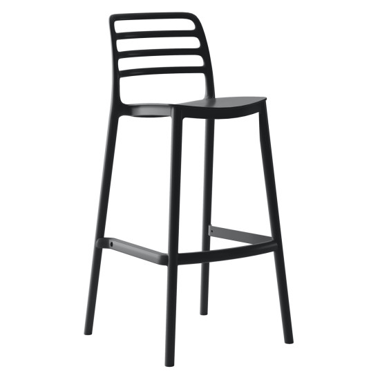 Σκαμπο bar πολυπροπυλενιου snod hm6099.02 μαυρο 37,2x50x101,5υεκ. **