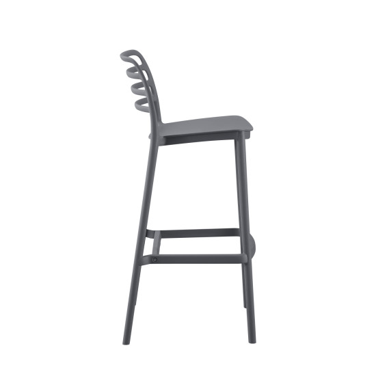 Σκαμπο bar πολυπροπυλενιου snod hm6099.03 γκρι 37,2x50x101,5υεκ. **