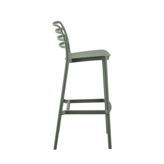 Σκαμπο bar πολυπροπυλενιου snod hm6099.07 olive green 37,2x50x101,5υεκ. **