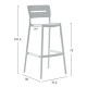 Σκαμπο bar πολυπροπυλενιου snod2 hm6100.01 λευκο 37,2x50x101,5υεκ. **