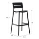 Σκαμπο bar πολυπροπυλενιου snod2 hm6100.02 μαυρο 37,2x50x101,5υεκ. **