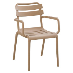 Πολυθρονα πολυπροπυλενιου philly hm6123.06 μπεζ 58,5x49x83,5υεκ. **